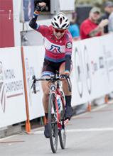 UA chemical and environmental engineering graduate Erica Clevenger wins the Women’s Division Club Road Race at the 2017 USA Cycling Collegiate and Para-Cycling Road National Championships. (Photo by Casey B. Gibson)